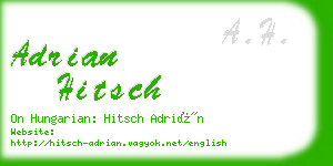 adrian hitsch business card